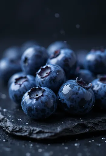 ボウルとテーブル上の新鮮なブルーベリー、ジャムとミントの葉