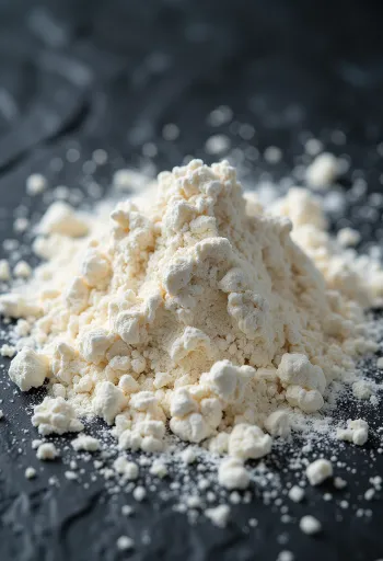 陶器のボウルに入ったきめ細かい白い小麦粉