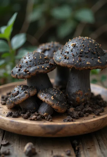 調理用に縦半分にカットされ洗浄されたトガリアミガサタケ