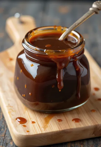 小鉢に入った海鮮醤と、周囲に配置された発酵大豆、五香粉、ニンニク、酢、胡麻油