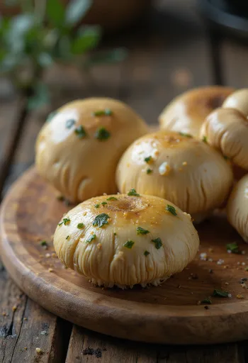 カッティングボードの上のスライスされたアカモミタケ