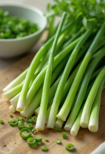 キッチンの台にある乾燥チャイブフレークと粉末チャイブ