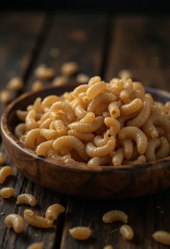 調理用にきれいに下処理された食用ミールワーム