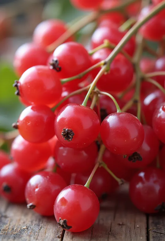 ボウルとテーブルに置かれた新鮮なレッドカラントの房、自家製ジャムと共に