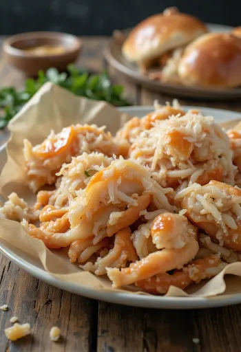 氷の上に盛り付けられた新鮮なイチョウガニのむき身とレモン