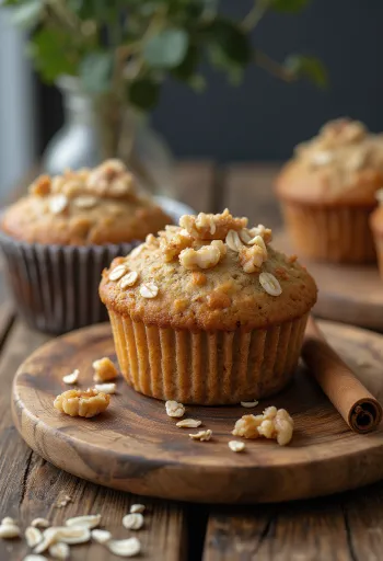 焼きたてのヴィーガン・シナモン・カップケーキ