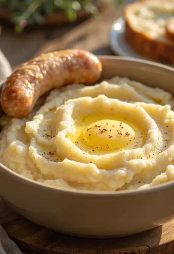 バターとクリームを混ぜたクリーミーなマッシュポテト