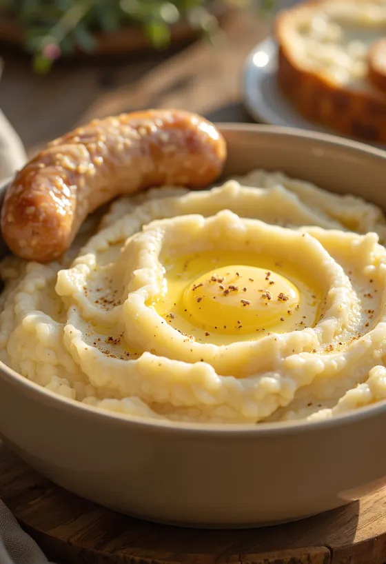 バターとクリームを混ぜたクリーミーなマッシュポテト