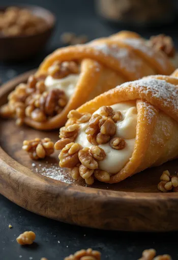 盛り付けられたくるみのカンノーリ