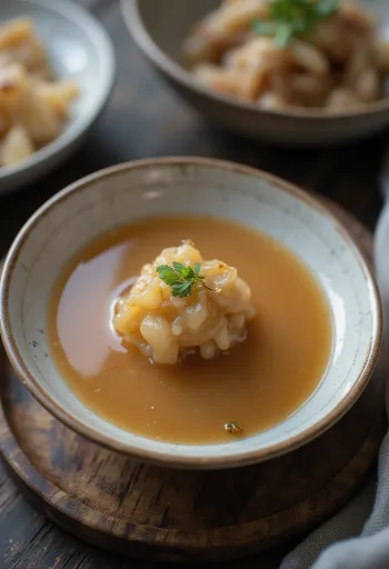 グリル野菜と一緒に盛り付けられた味噌ソース