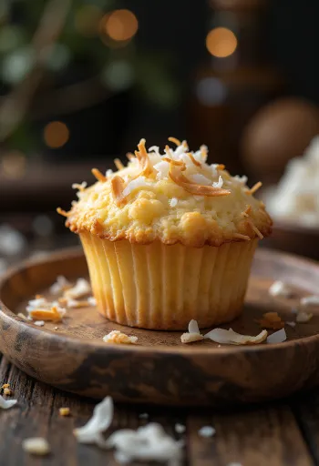 盛り付けられたココナッツ・カップケーキ