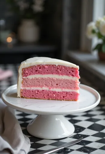 グラデーションの層を持つオンブルケーキ