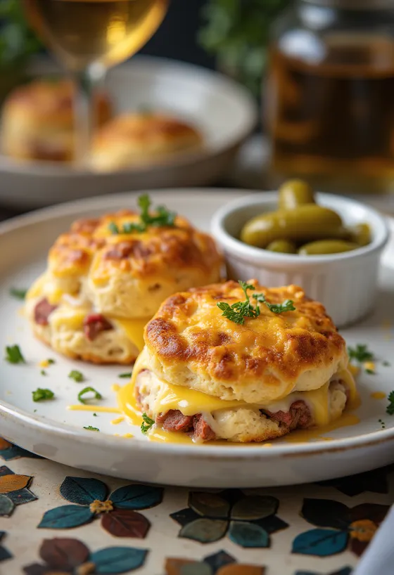 盛り付けられた燻製ソーセージのポガチャ