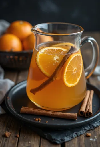 グラスに入ったスパイシーオレンジパンチ