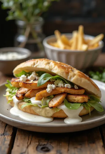 ローストチキンと新鮮野菜のピタサンド