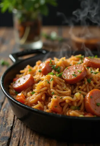 スパイシー・ジャンバラヤ、鶏肉とソーセージ入り、炊き込みご飯