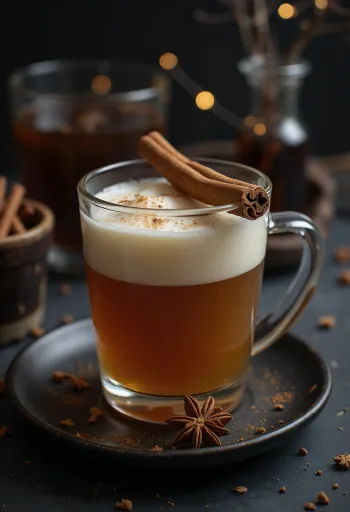 グラスに注がれたオーク樽熟成風サイダー