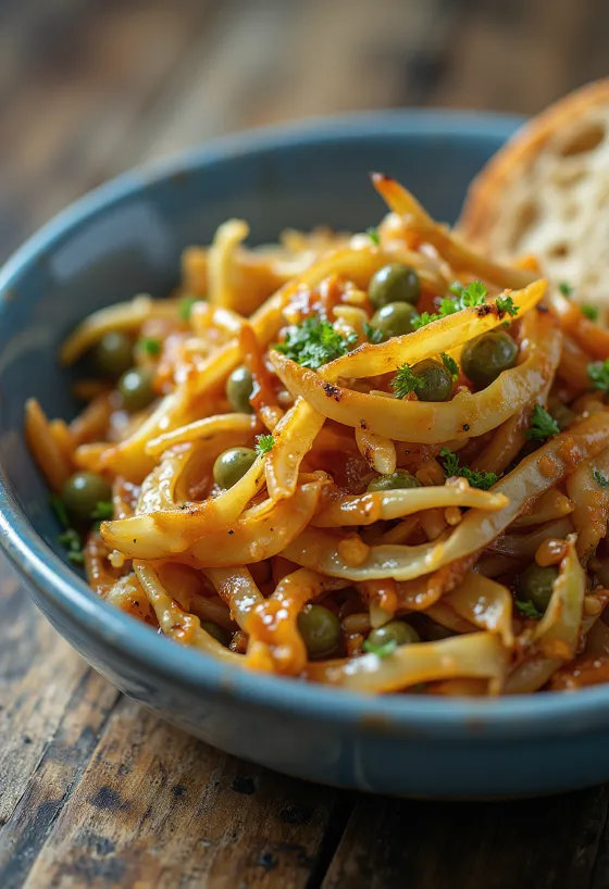 グリルキャベツと赤玉ねぎのサラダ