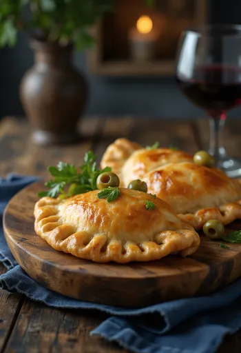 フィリング入りのクラシックなアルゼンチンエンパナーダ