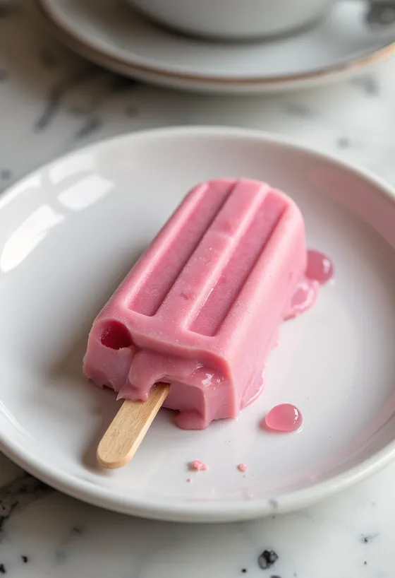 ピンク色のルビーチョコレートでコーティングされたマグナム・ルビーチョコレートアイスクリーム