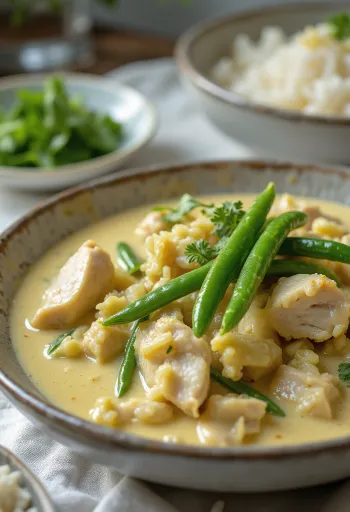 鶏肉とご飯のタイ風グリーンカレー