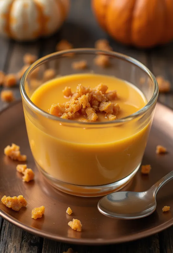 グラスに入ったパンプキン・パンナコッタ