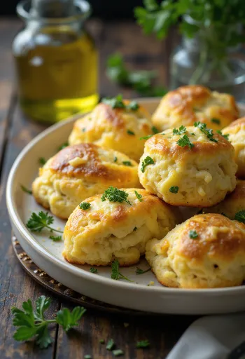 盛り付けられたコリアンダーのポガチャ