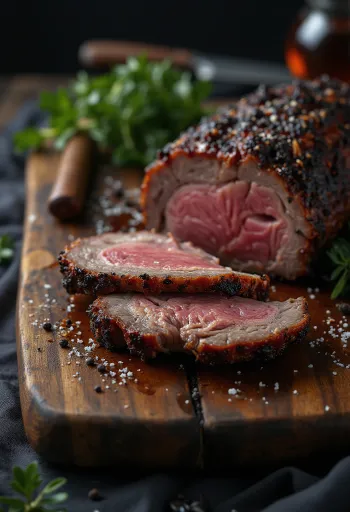 細かく裂いてフライドポテトと一緒に盛り付けられたBBQビーフブリスケット