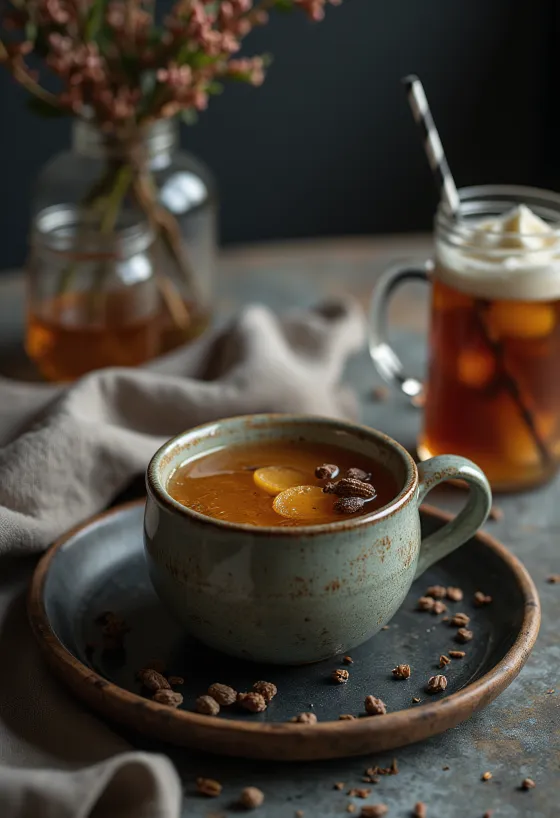 グラスに注がれたジュニパーベリーのサイダー