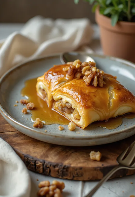 焼きたてのメープルシロップのカルツォーネ