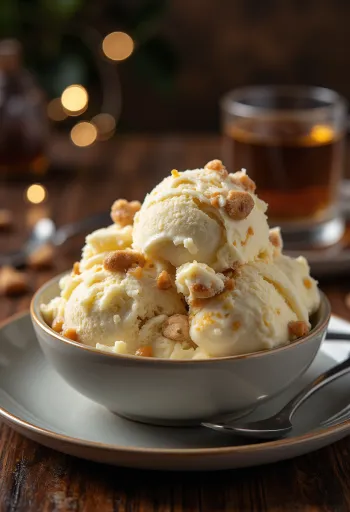 盛り付けられたツイックス・ホワイト・アイスクリーム