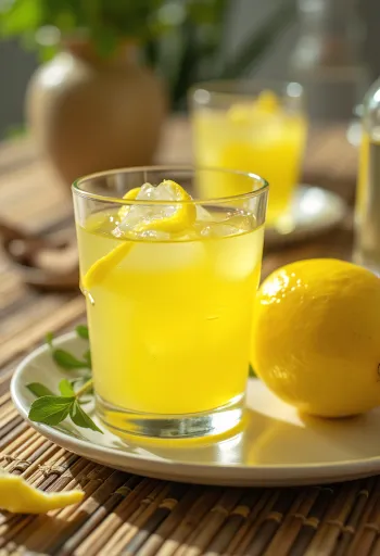 瓶詰めされたレモンリキュール