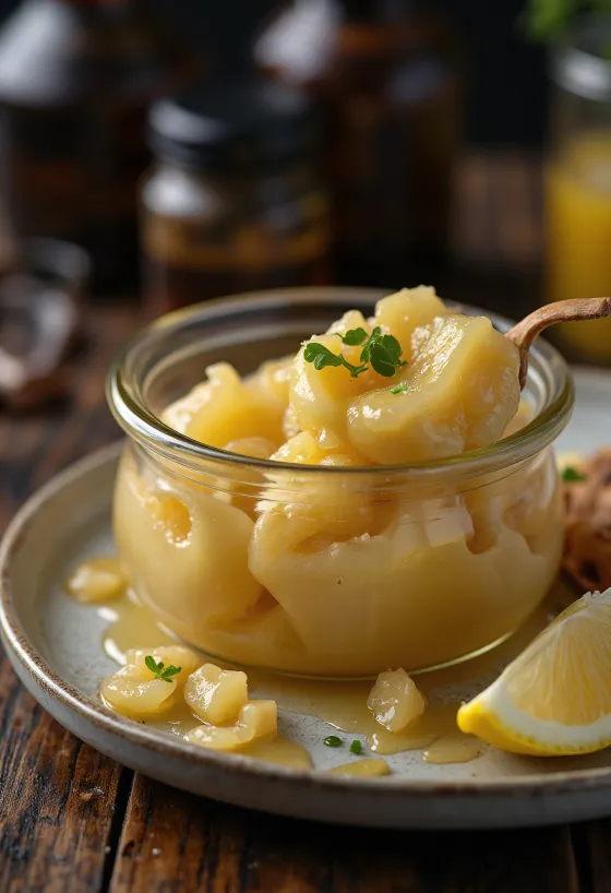 瓶に入ったアーティチョークの甘酢漬け