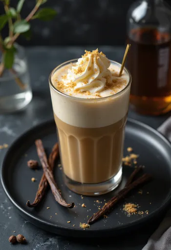 グラスに入ったはちみつとバニラのフラペチーノ