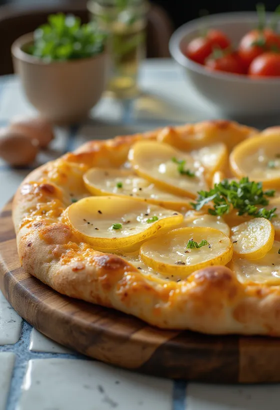 スイスのラクレットチーズピザ