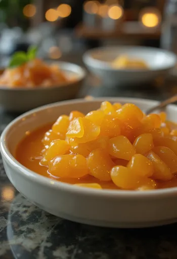 鮮やかなオレンジ色のオレンジジンジャーソース