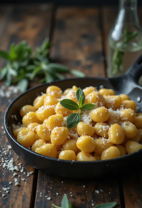 バターを添えたイタリアンパルメザン・ニョッキ