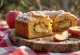 盛り付けられた冬のリンゴケーキ