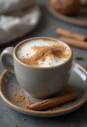 グラスに注がれたシナモンミルク