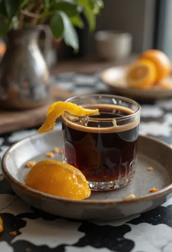 提供されたチョコレートオレンジリキュール