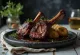 盛り付けられた燻製BBQ仔牛のすね肉