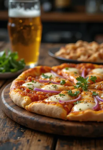 韓国キムチとコチュジャンソースのキムチピザ