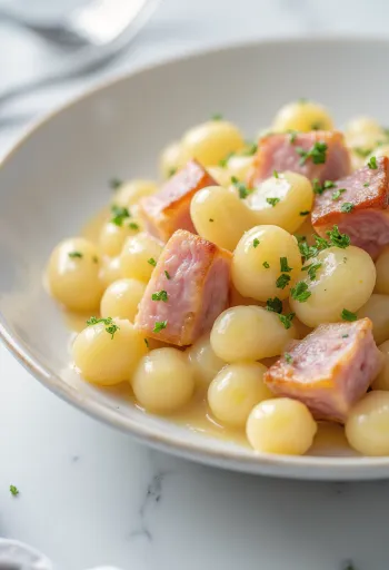 ハムとクリームのニョッキ