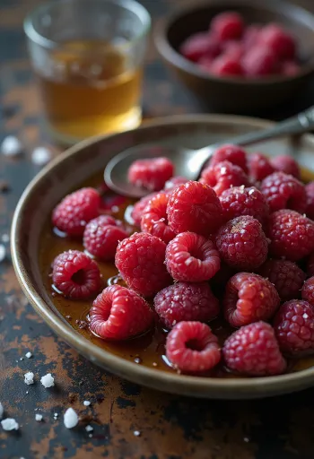 盛り付けられたラズベリーのBBQグリル