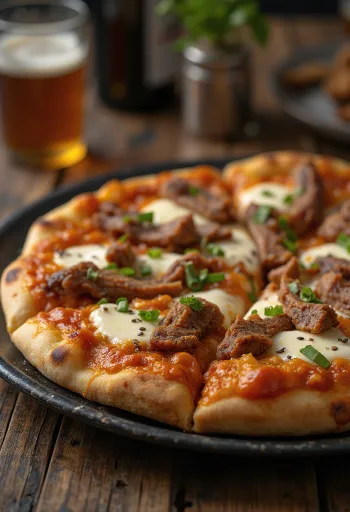 牛肉とコチュジャンソースの韓国風プルコギピザ