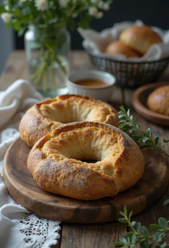 焼きたてのフィンランド風ルイスレイパ（ライ麦パン）