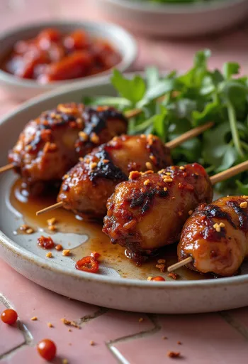 ハニーチリマリネの燻製BBQ鶏ハツ