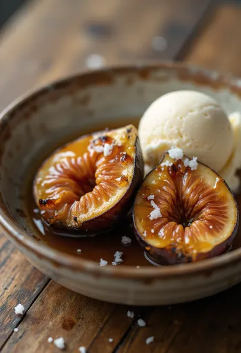 盛り付けられたイチジクのBBQグリル