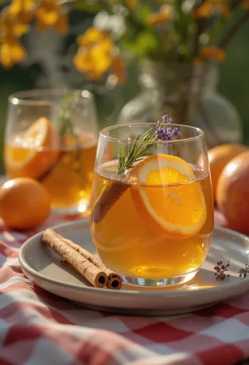 マグカップに入ったローズマリーサイダー