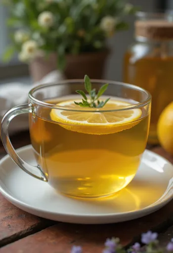 淹れたてのリンデンティー